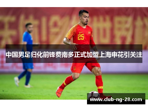 中国男足归化前锋费南多正式加盟上海申花引关注